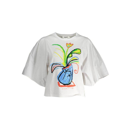 Desigual White Cotton Women Top - Hilstor