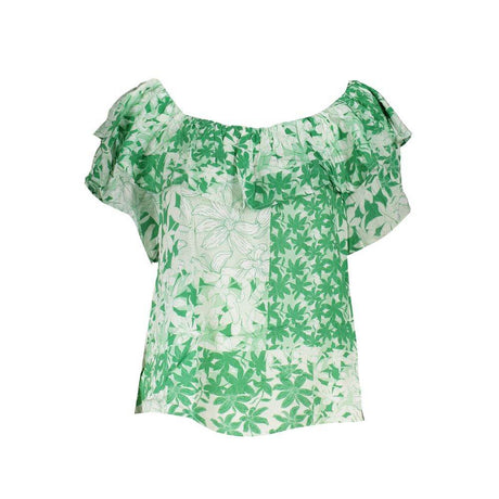 Desigual Green Cotton Women T-Shirt - Hilstor