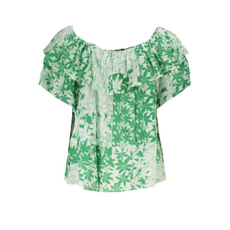 Desigual Green Cotton Women T-Shirt - Hilstor