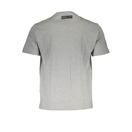 Plein Sport Grå T-shirt i bomuld til mænd