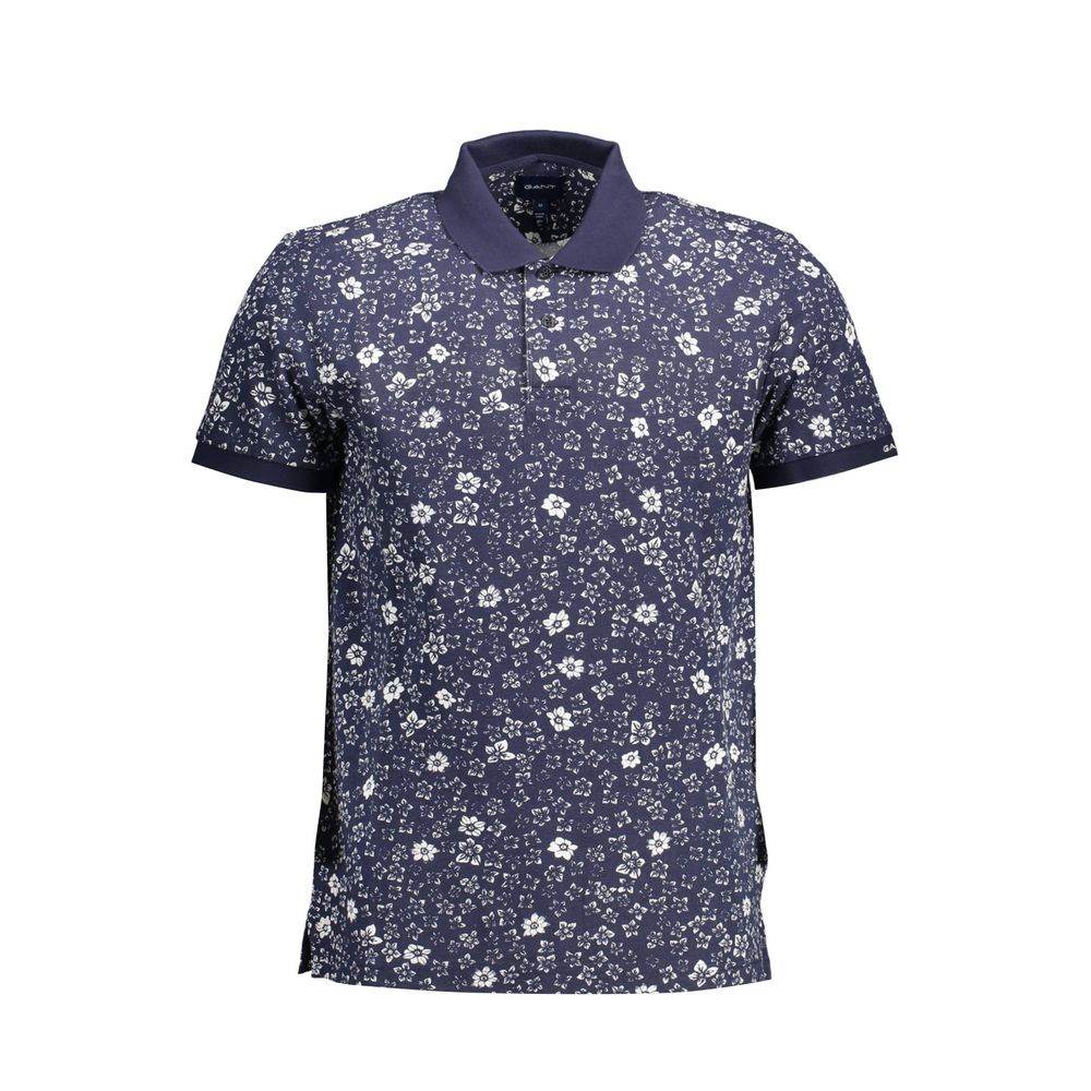 Gant Blue Cotton Men Polo Shirt - Hilstor