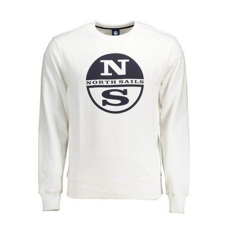North Sails White Cotton Men Sweater - Hilstor