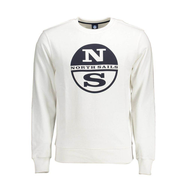 North Sails White Cotton Men Sweater - Hilstor