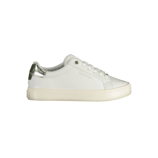 Calvin Klein White Leather Women Sneaker - Hilstor