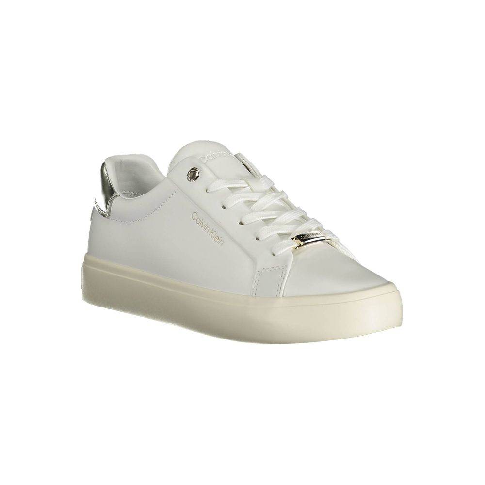 Calvin Klein White Leather Women Sneaker - Hilstor