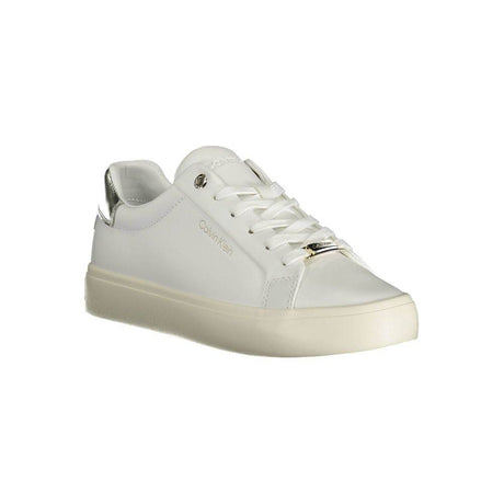 Calvin Klein White Leather Women Sneaker - Hilstor