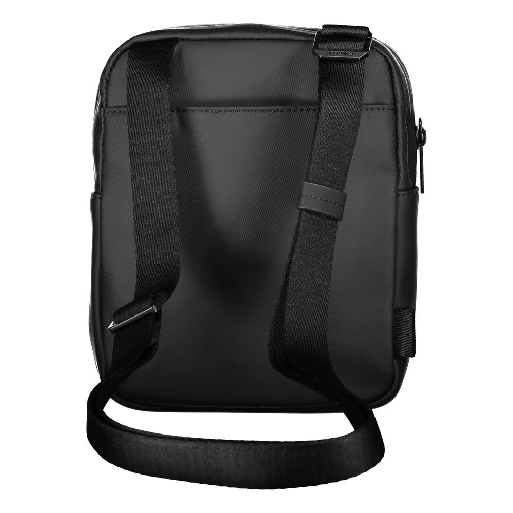 Calvin Klein slank sort genbrugspolyester skuldertaske