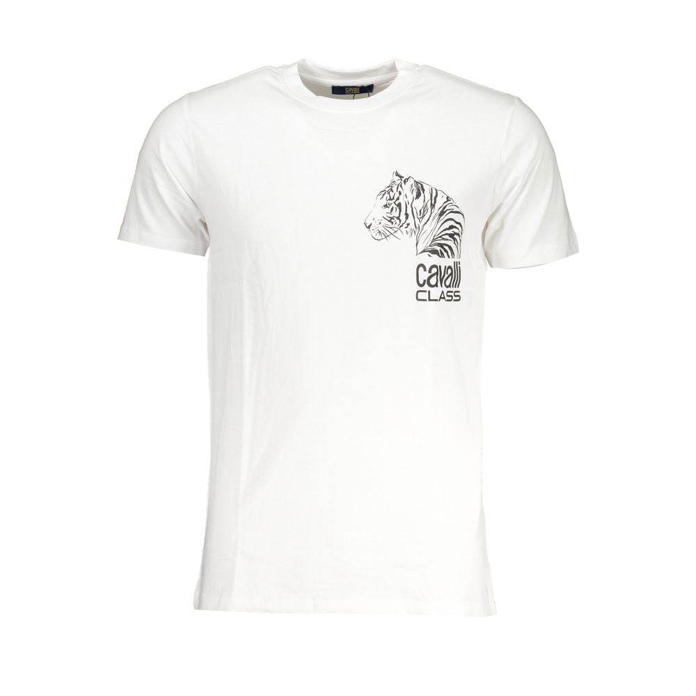 Cavalli Class White Cotton T-Shirt - Hilstor