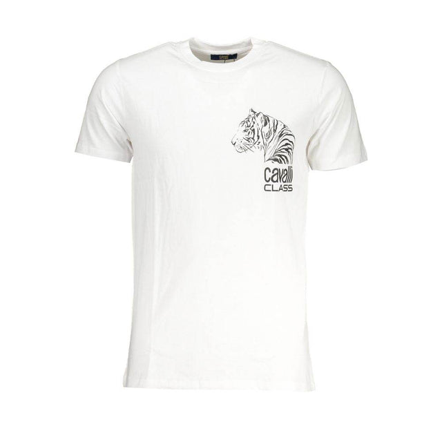 Cavalli Class White Cotton T-Shirt - Hilstor