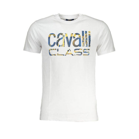 Cavalli Class White Cotton T-Shirt - Hilstor