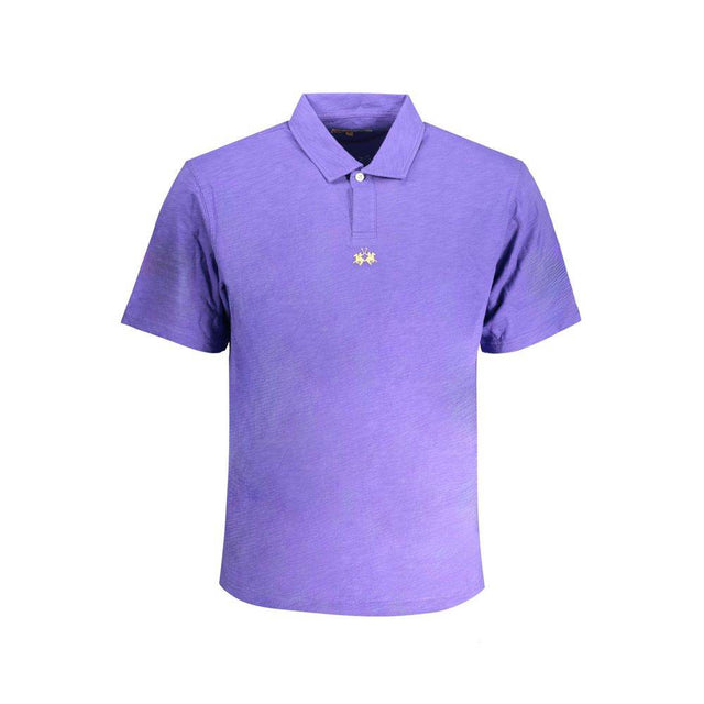 La Martina Purple Cotton Polo Shirt - Hilstor