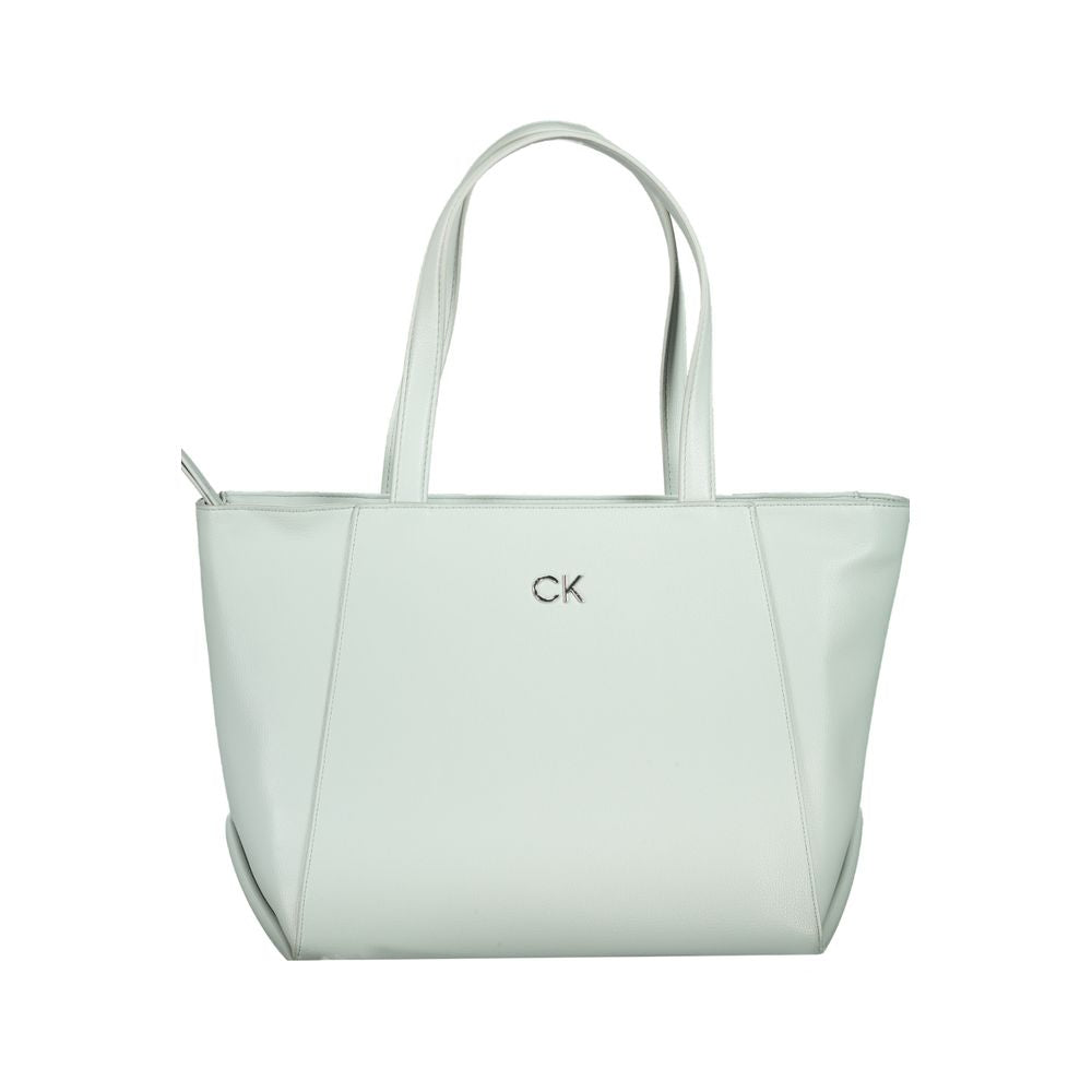 Calvin Klein lys blå polyethylen håndtaske