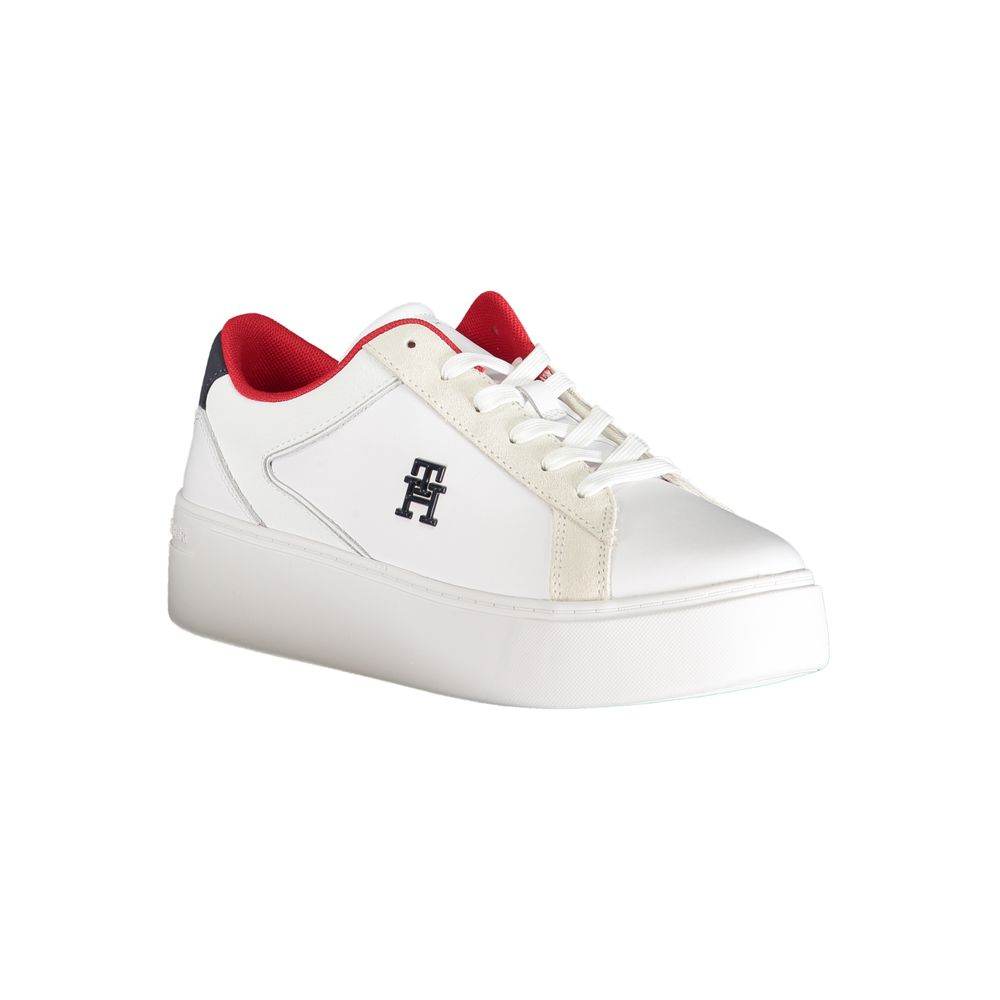 Tommy Hilfiger White Polyester Sneaker - Hilstor