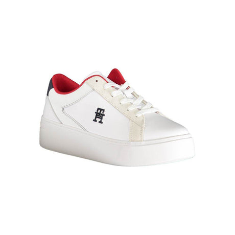 Tommy Hilfiger White Polyester Sneaker - Hilstor