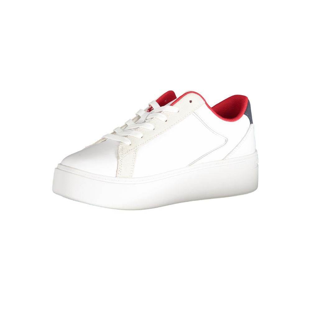 Tommy Hilfiger White Polyester Sneaker - Hilstor