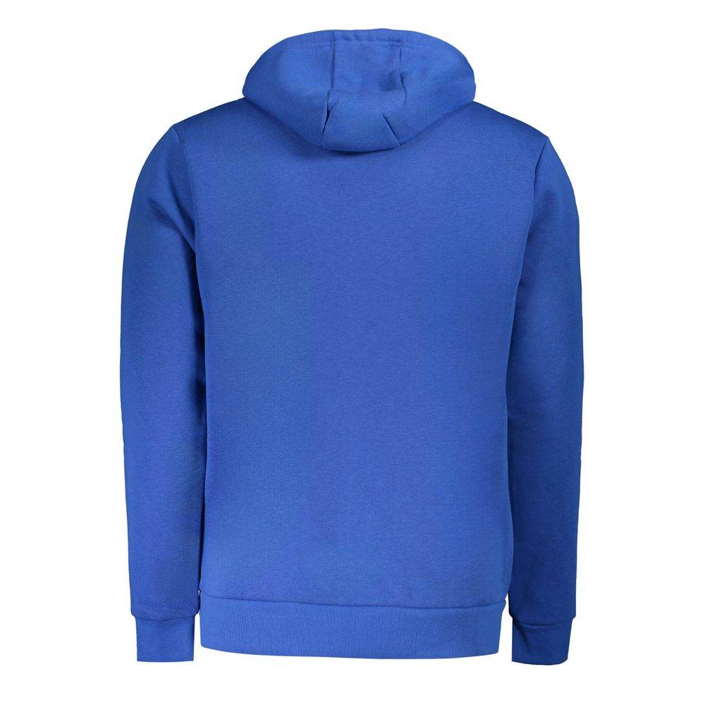 Norway 1963 Blue Cotton Men Sweater with Hood and Pockets - Hilstor