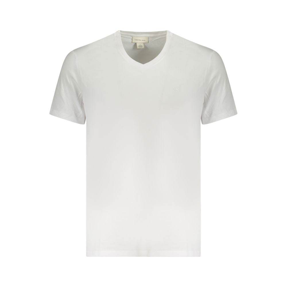 Calvin Klein White Cotton Men T-Shirt - Hilstor