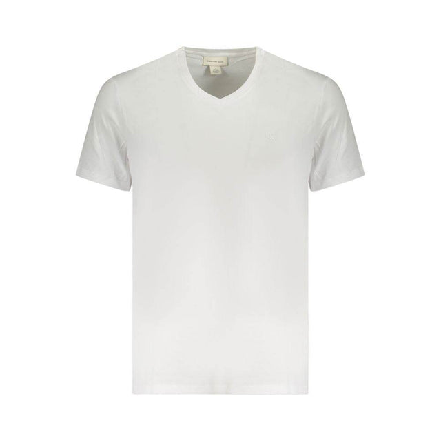 Calvin Klein White Cotton Men T-Shirt - Hilstor