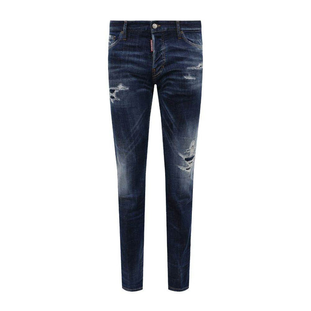 Dsquared² Blue Cotton Men Slim Jean - Hilstor