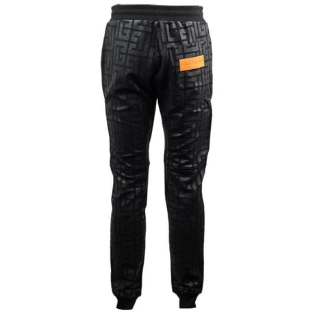 Balmain Black Cotton Men Jogging Pant - Hilstor