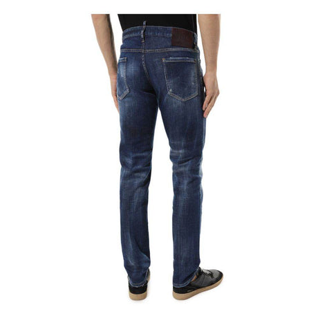 Dsquared² Blue Cotton Men Slim Jean - Hilstor