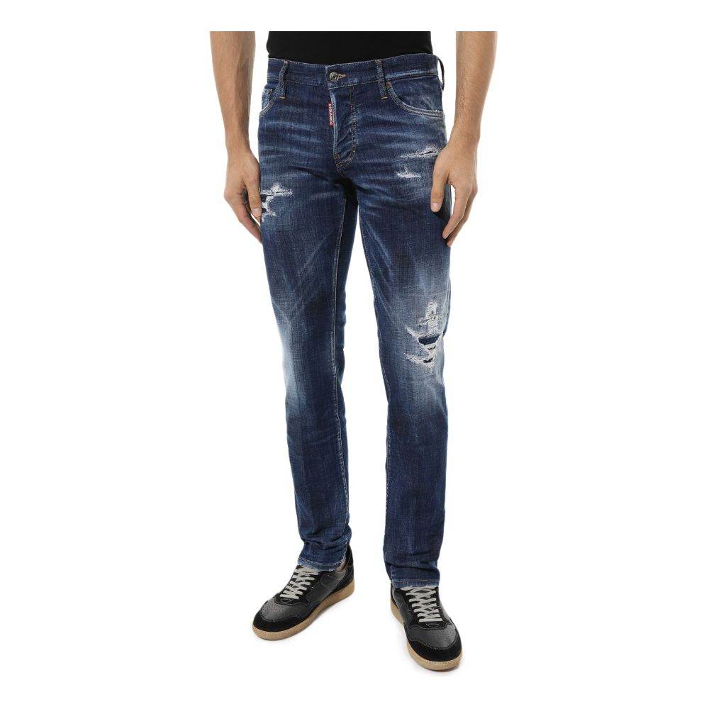 Dsquared² Blue Cotton Men Slim Jean - Hilstor