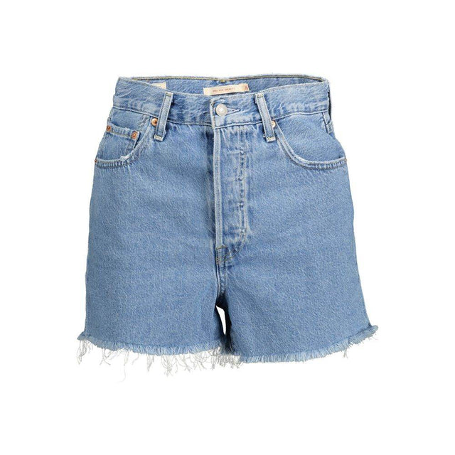 Levi's Blue Cotton Women Shorts - Hilstor