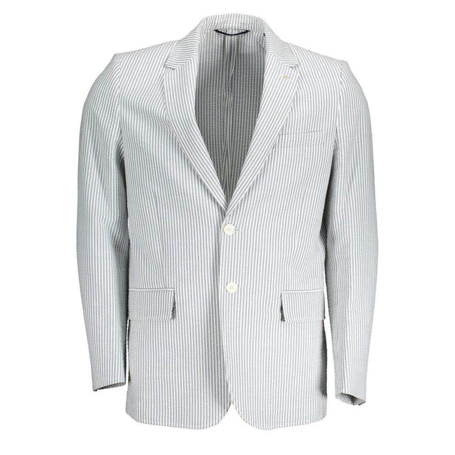 Gant White Cotton Men Jacket - Hilstor