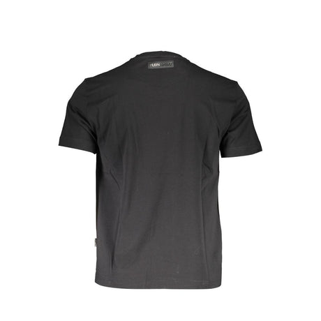 Plein Sport Sort Bomuld Herre T-shirt