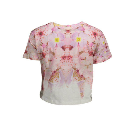 Desigual Pink Cotton Women T-Shirt - Hilstor
