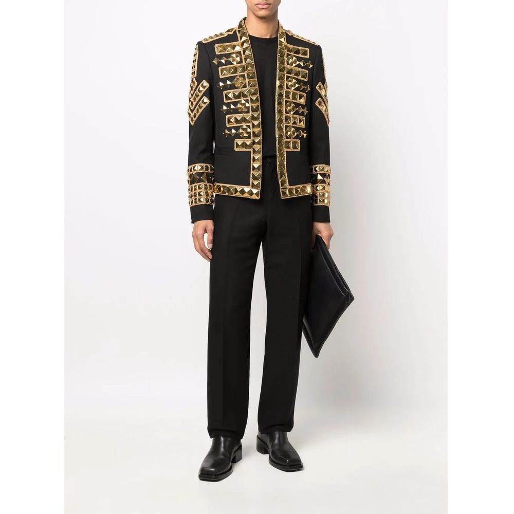 Balmain Black Acetate Men's Blazer - Hilstor