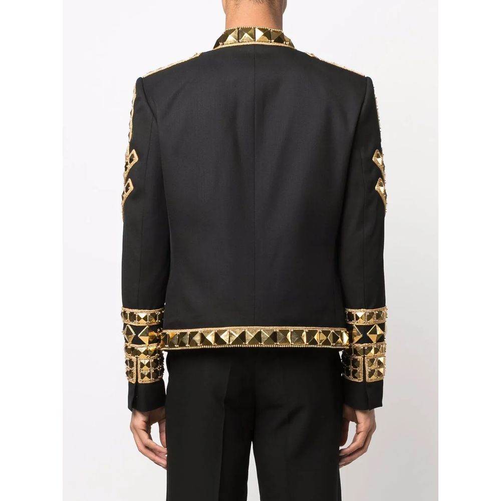 Balmain Black Acetate Men's Blazer - Hilstor