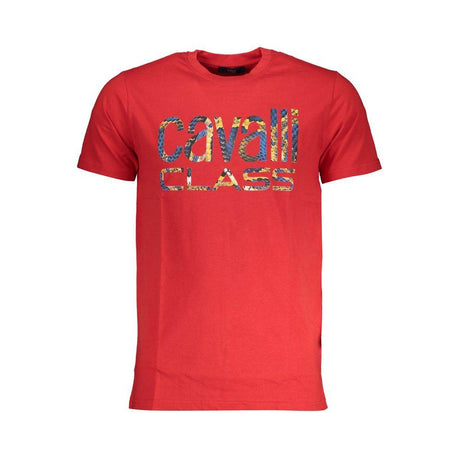 Cavalli Class Red Cotton T-Shirt - Hilstor