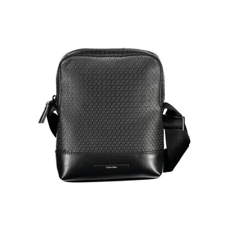 Calvin Klein Elegant Black Shoulder Bag with Contrasting Accents - Hilstor