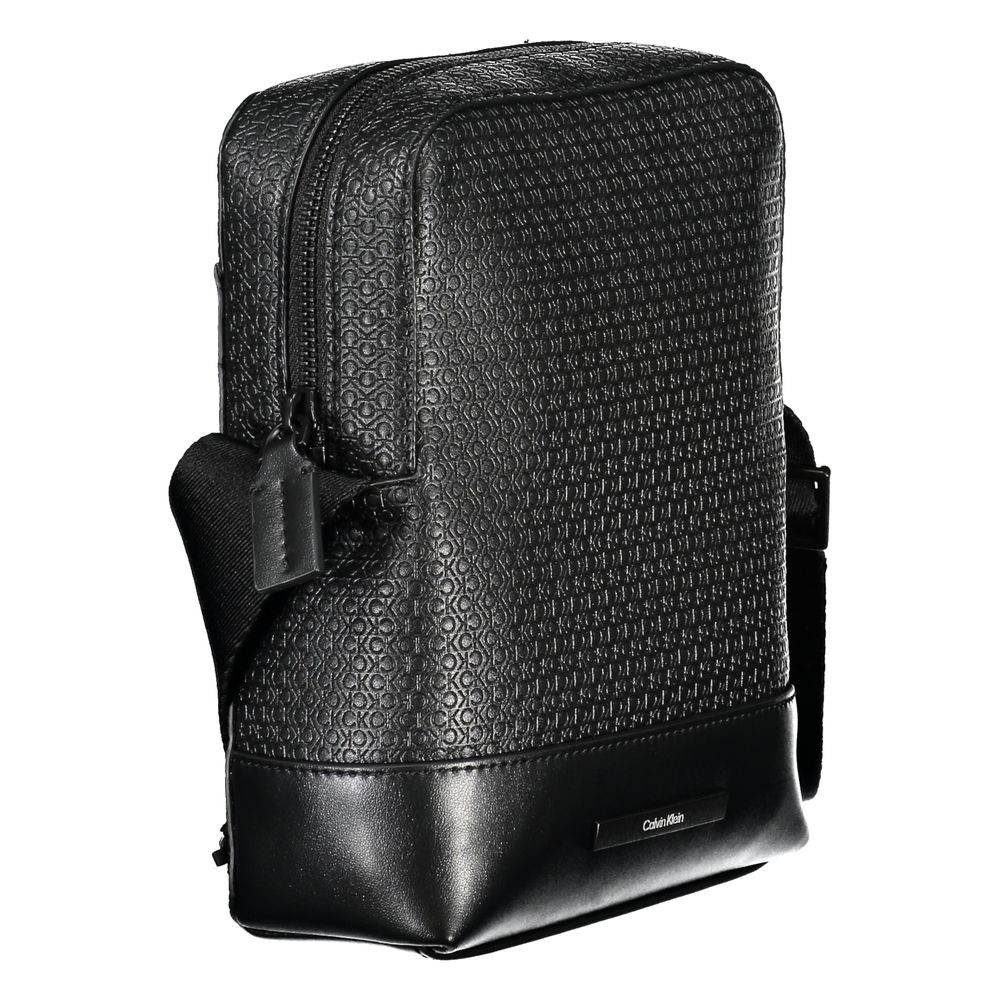 Calvin Klein Elegant Black Shoulder Bag with Contrasting Accents - Hilstor