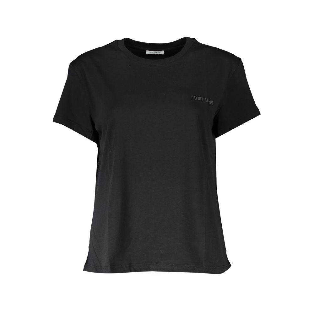 Patrizia Pepe Black Cotton Women T-Shirt - Hilstor