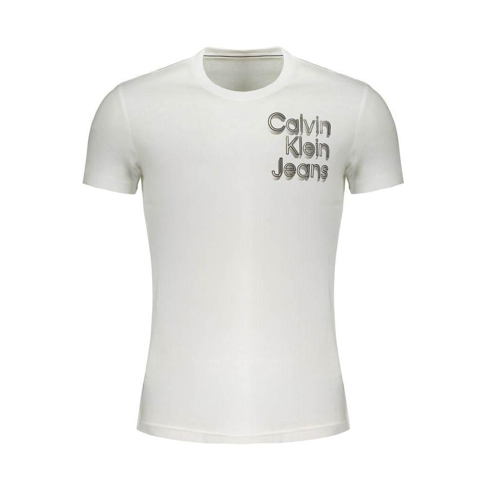 Calvin Klein White Cotton T-Shirt - Hilstor