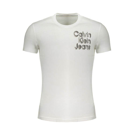 Calvin Klein White Cotton T-Shirt - Hilstor