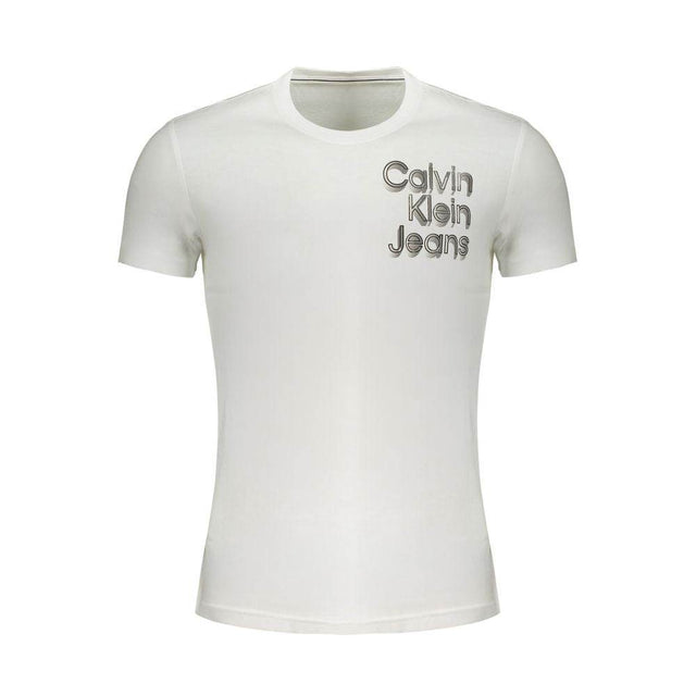 Calvin Klein White Cotton T-Shirt - Hilstor