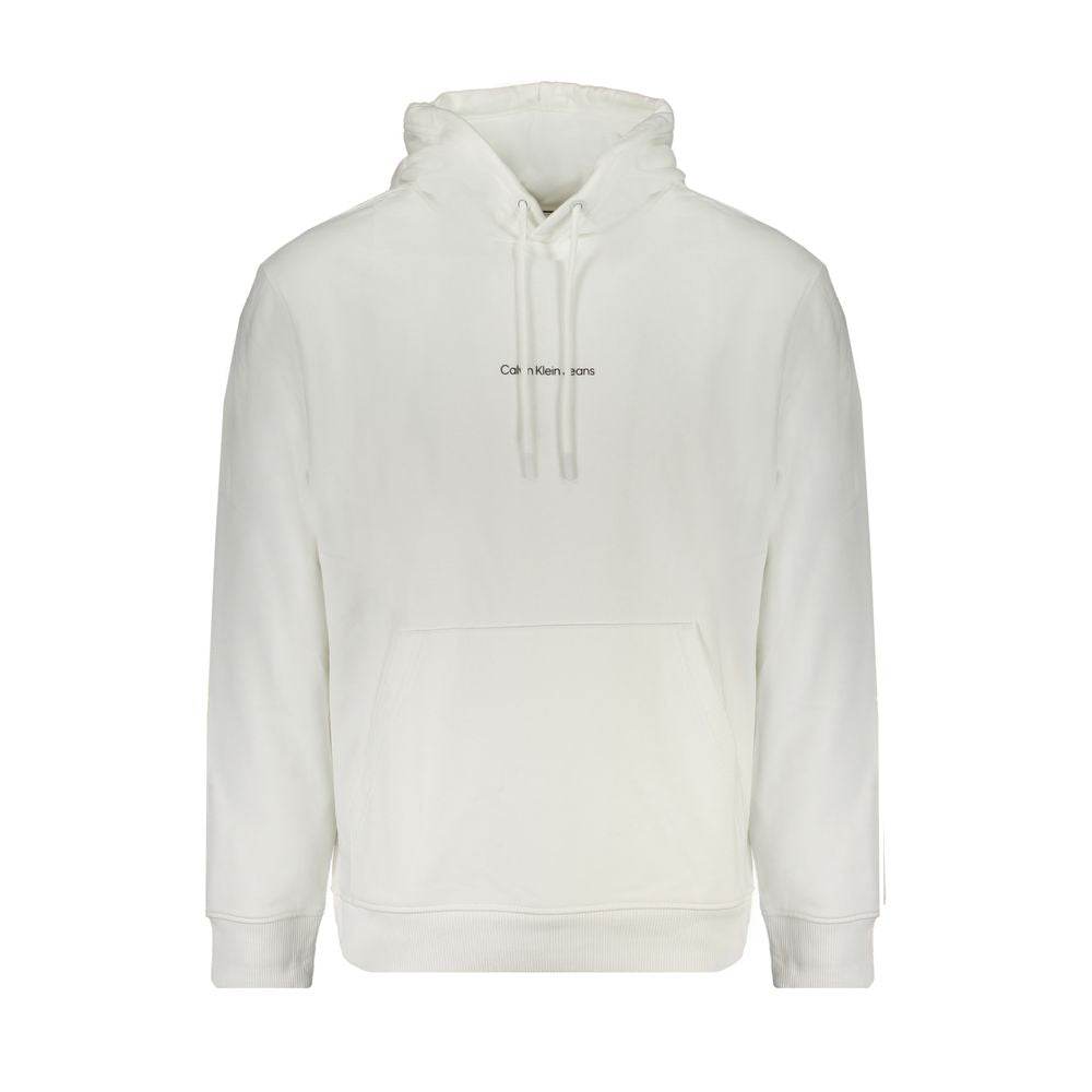 Calvin Klein White Cotton Men Sweater with Hood - Hilstor