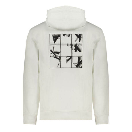 Calvin Klein White Cotton Men Sweater with Hood - Hilstor