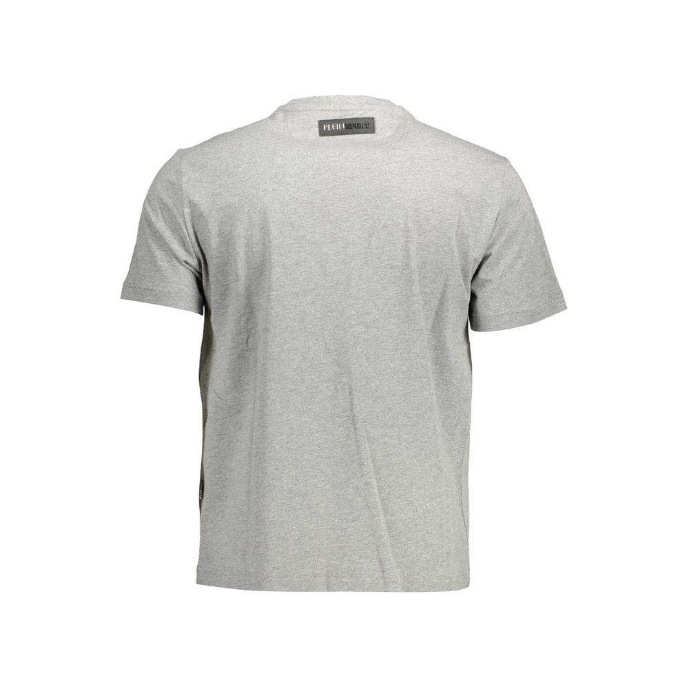 Plein Sport Grå T-shirt i bomuld til mænd