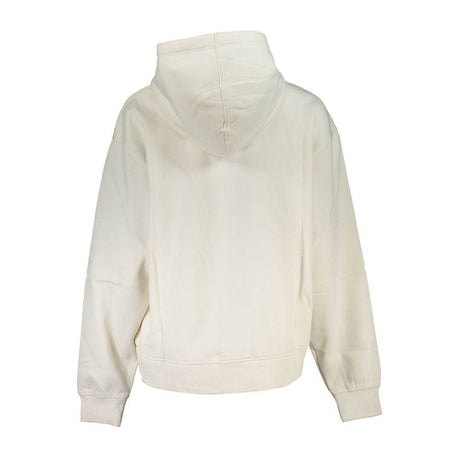 Calvin Klein Chic White Fleece Hooded Sweatshirt - Hilstor