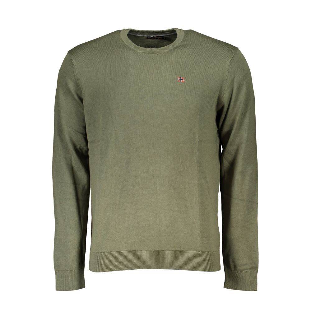 Napapijri Green Cotton Men Sweater - Hilstor