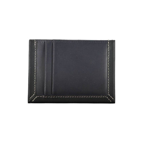 Tommy Hilfiger Sleek Blue Leather Card Holder with Contrast Detail - Hilstor