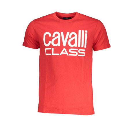 Cavalli Class Red Cotton T-Shirt - Hilstor
