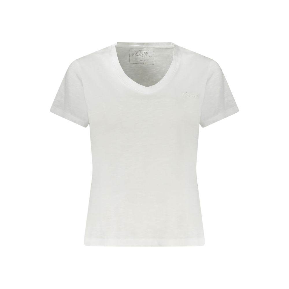 Guess Jeans Hvid bomuld T-shirt til kvinder