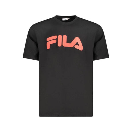 Fila Black Cotton Men T-Shirt - Hilstor