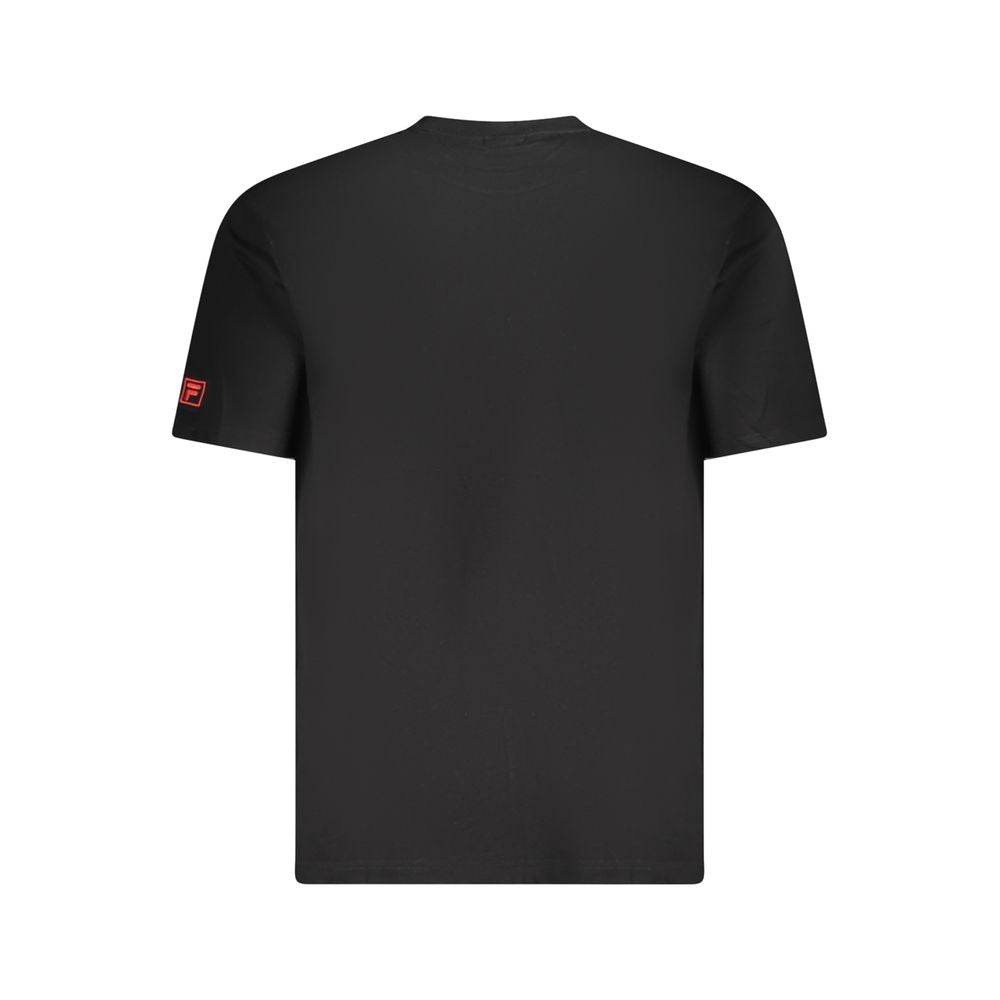 Fila Black Cotton Men T-Shirt - Hilstor