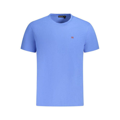 Napapijri Blue Cotton Men T-Shirt - Hilstor